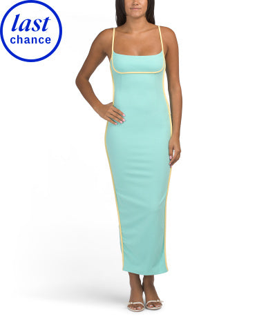 SELFIE LESLIE Sunny Coast Contrast Piping Maxi Dress