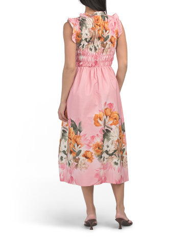 BELLAMBRA İtaliyada Hazırlanmış Fırfırlı Kolsuz Büzgülü Gövdə Maksi Geyim