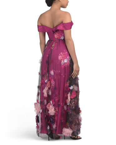 DRESS THE POPULATION Aurea Çiçəkli Geyim