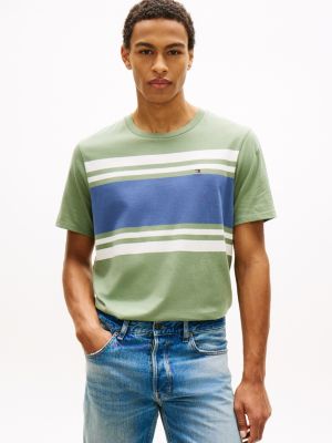 Tommy Hilfiger Blok Zolaqlı Köynək, Çöl Zeytunu