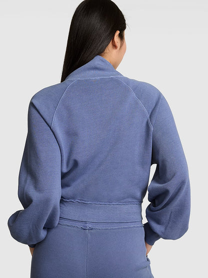 PINK Campus Terry™ Mock-Neck Full-Zip Sweatshirt