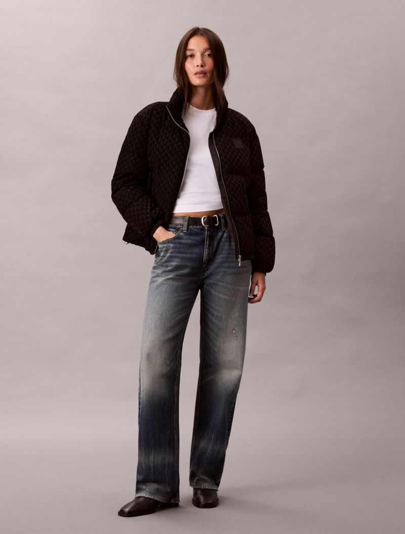 Calvin Klein Monogram Üzərində Dolgu Gödəkçə