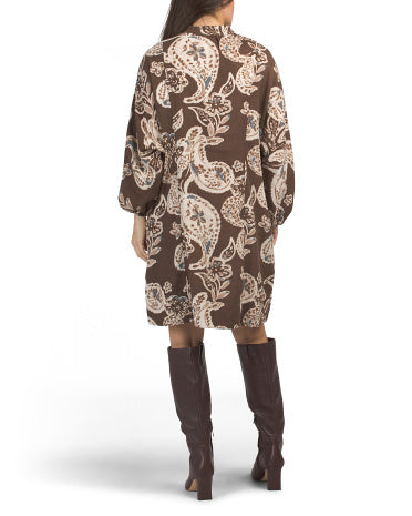 CALYPSO ST. BARTH Kətan Qarışığı Paisley Mini Geyim
