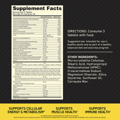 Optimum Nutrition Opti Men Multivitamin Fəal Kişilər Üçün 150 Tablet