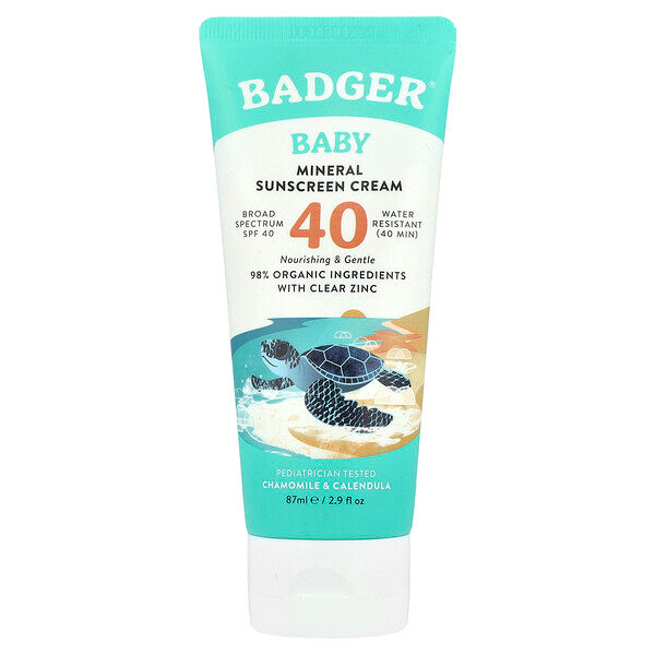 Badger Baby Mineral Günəş Kremi SPF 40 Babiş Nərgizi 87 ml