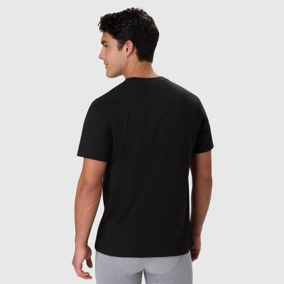 Hanes Premium Hanes Kişi 5li T-Shirt Alt Paltarı, Premium Gündəlik Orta Çəkili Böyün Yuvası Köynək Dəsti, Rütubət Çəkən - Qara M