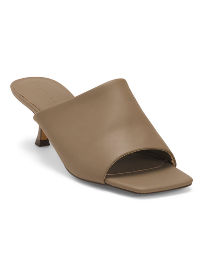 YOSI SAMRA Leather Wren Kvadrat Açıq Bud Kitten Topuqlu Muller
