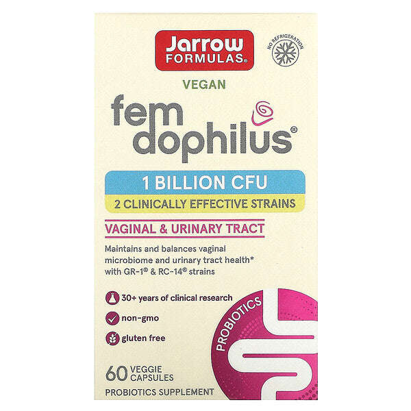 Jarrow Formulas Vegan Fem Dophilus 1 Milyard Cfu 60 Veqetarian Kapsul YoxYox