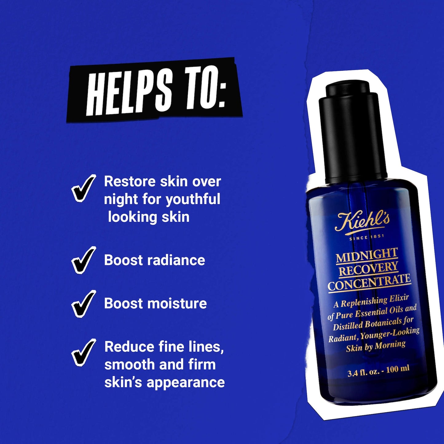 Kiehl's Since 1851 Midnight Recovery Concentrate Nəmləndirici Üz Yağı Serumu
