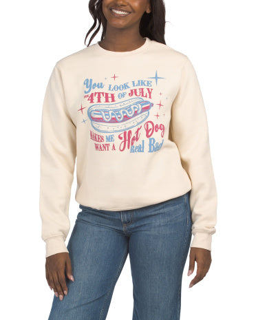 PACIFIC &amp; CO Hot Dog Crew Neck Sweatshirt