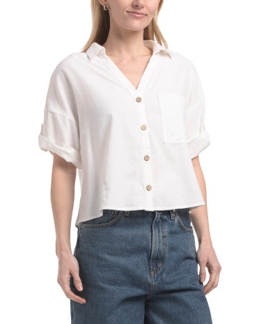 ELLEN TRACY Camp Shirt