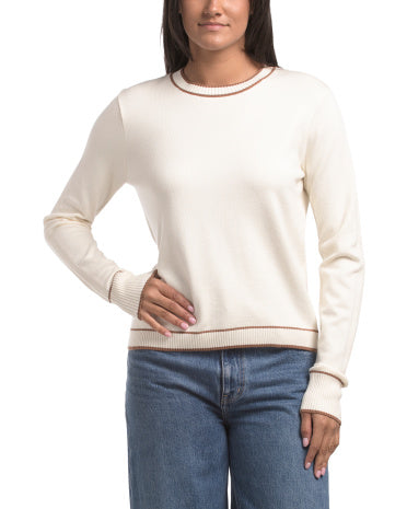 THEO &amp; SPENCE Çizgi Detalı Uzun Sweater