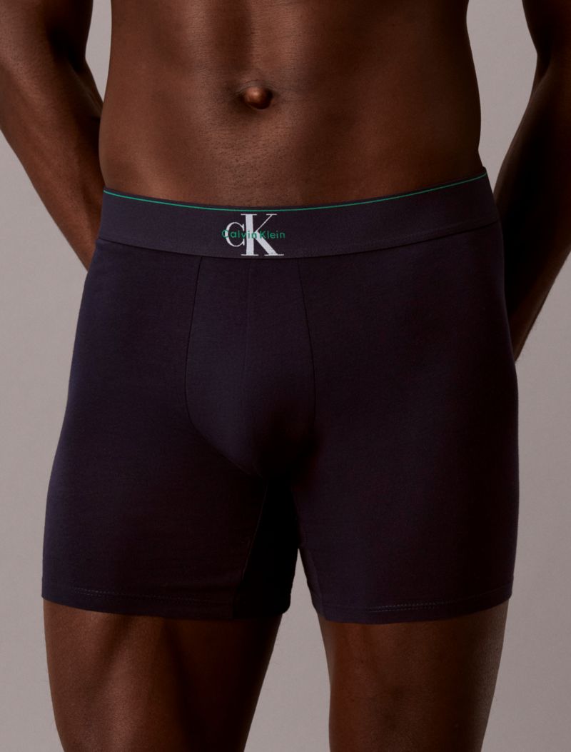 Calvin Klein Qrafik Monogram Pamuk Stretch 3'lü Paket Boxer Şort