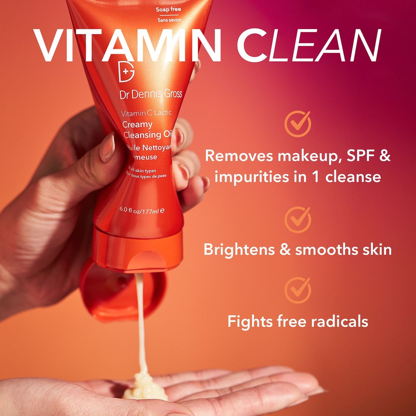 Dr. Dennis Gross Skincare Vitamin C Laktik Kremli Təmizləyici Yağ
