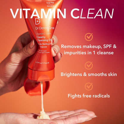 Dr. Dennis Gross Skincare Vitamin C Laktik Kremli Təmizləyici Yağ