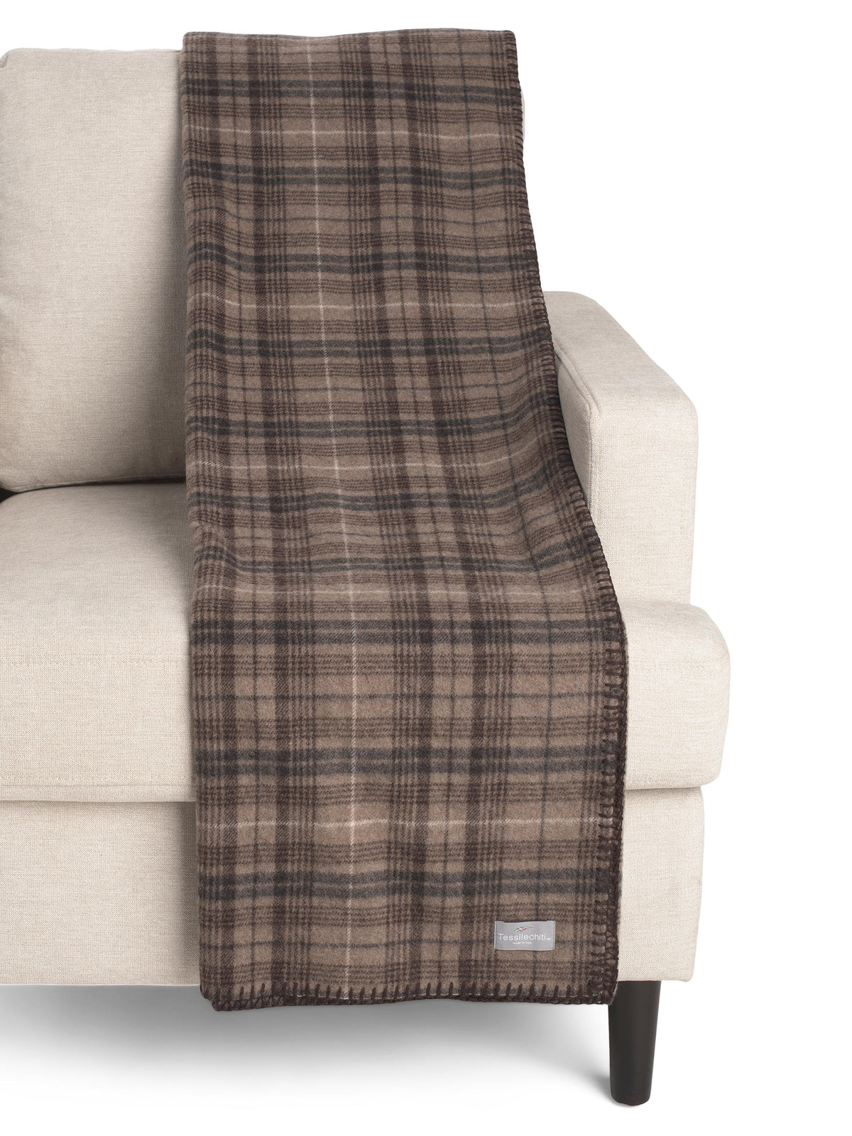 Made In Italy Yün Tartan Desen Atma Örtüsü