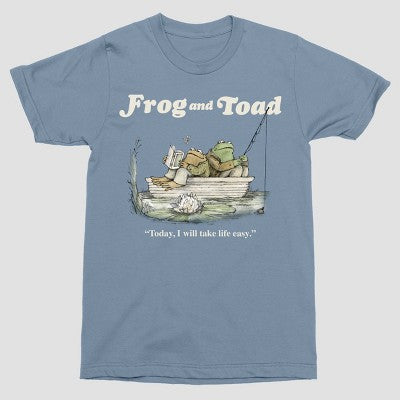 Frog and Toad Kişi Qurbağa və Buğa Balıqçılıq Qısa Kollu T-Shirt - Açıq Mavi L