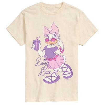 Disney Daisy Cool Street Clothes Kişi Qısa Telli Qrafik Köynəyi - Krem - Orta