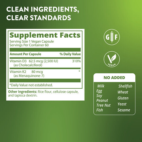 MRM Nutrition Vegan D3 K2 Vitamini 60 Veqan Kapsul