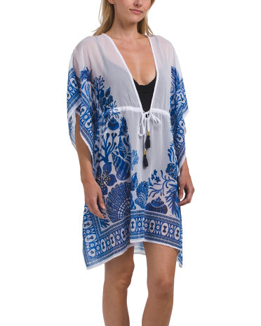 BEYOND CONTROL V-Boyun Açılı Plaj Kaftan