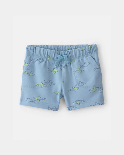 Carter's Oğlan Uşağı Shark Fransız Terry Şortları - Mavi