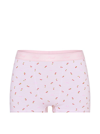PINK Logolu Pamuk Yüksək Bel Boyshort Tənhalıq