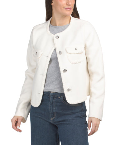 BAGATELLE COLLECTION Kəsilmiş Gödəkçə Trikotaj Kenarı ilə