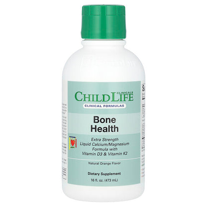 Childlife Clinicals Maye Kalsium Maqnesium Vitamini D3 və K2 ilə Təbii Portağal 473ml