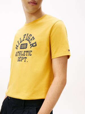 Tommy Hilfiger Hilfiger 1985 Atletik Loqo T-Shirt, Şəhər Sarısı YoxYox