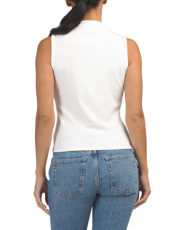 CYRUS Essential Mock Neck Sleeveless Layering Tank