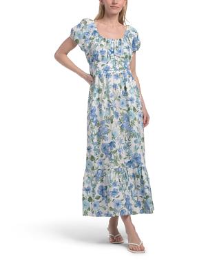 LAURA ASHLEY Puf Kollu Çiçək Desen Maksi Geyim