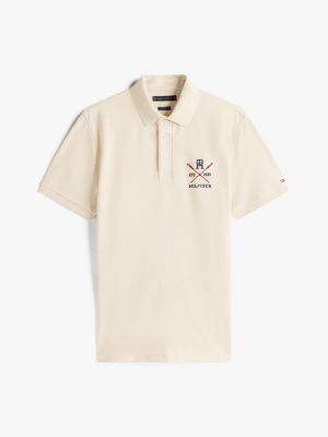 Tommy Hilfiger Regular Fit Rowing Crew Logo Polo, Fildişi Heather YoxYox