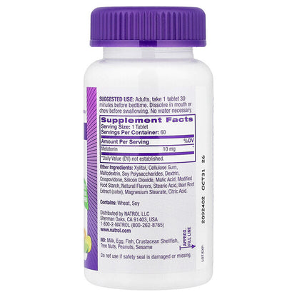 Natrol Melatonin Sürətli Eriyen Sitrus 10 Mg 60 Tablet