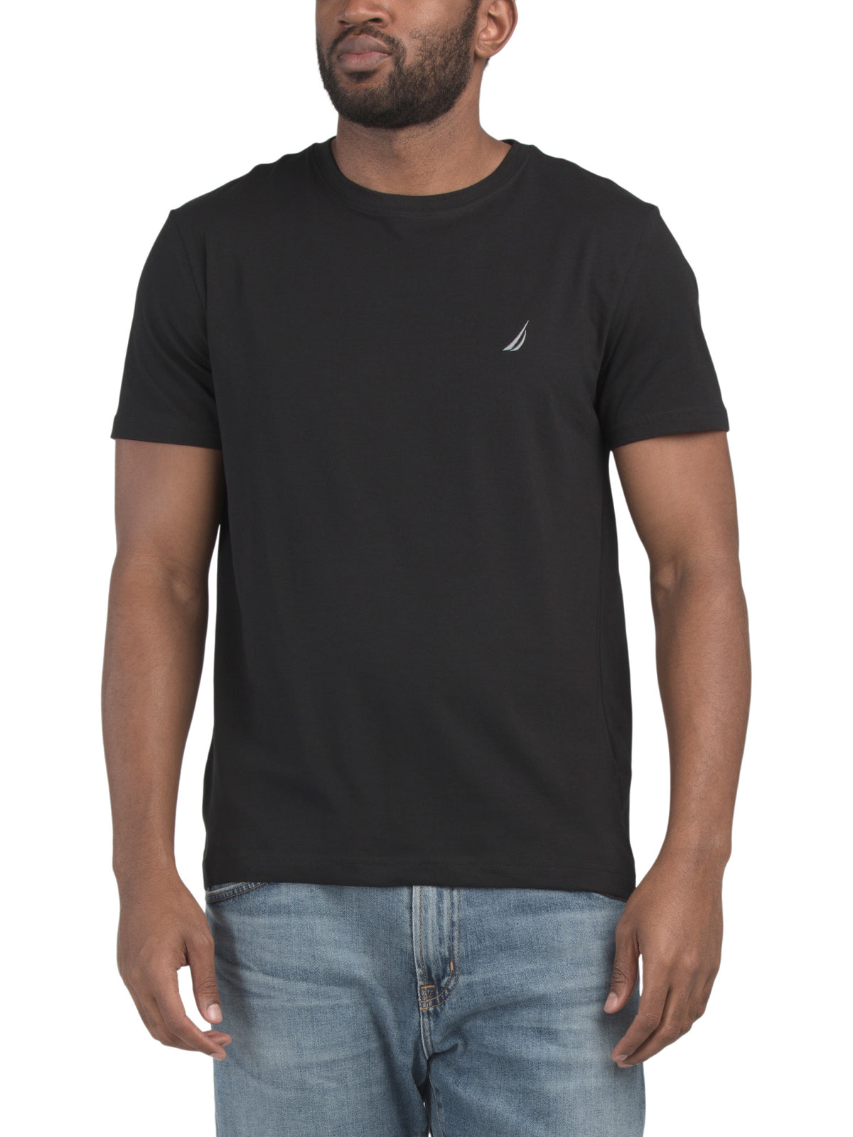 NAUTICA Qısa Tətəkli Deck Ekipaj Yaxası T-Shirt