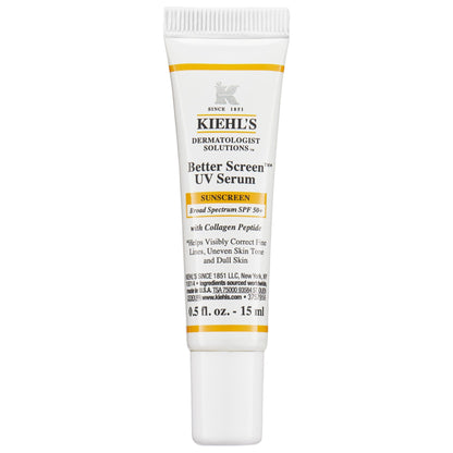 Kiehl's Since 1851 Mini Better Screen™ UV Serumu SPF 50+ Kolagen Peptidi ilə Günəş Kremi