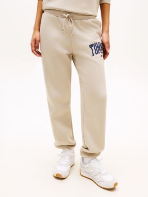 Tommy Hilfiger Varsity Logo Tərəvəz Rəngi Trenirovka Şalvarı