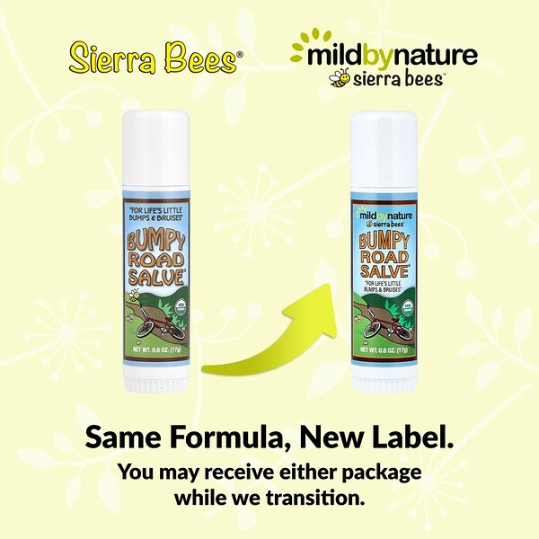 Mild By Nature Sierra Bees Bumpy Road Salve Stick 0.6 Oz 17 G