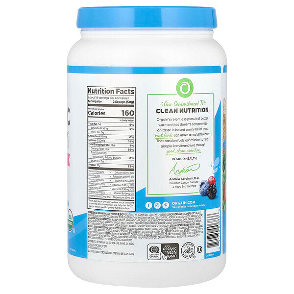 Orgain Organic Protein 50 Superfoods Şokolad Fudj 918 G