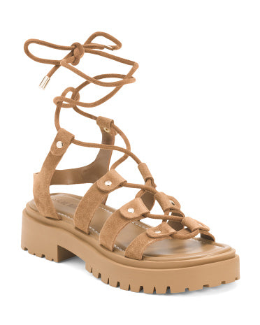 STEVE MADDEN Suede Lyrian Qladiyator Sandal