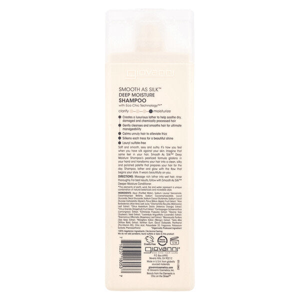 Giovanni Smooth As Silk Zədələnmiş Saçlar Üçün Dərində Nəmləndirici Şampun 250 ml