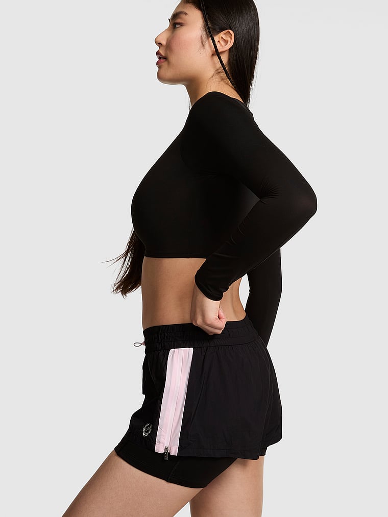 PINK Lightweight Woven Run Shorts