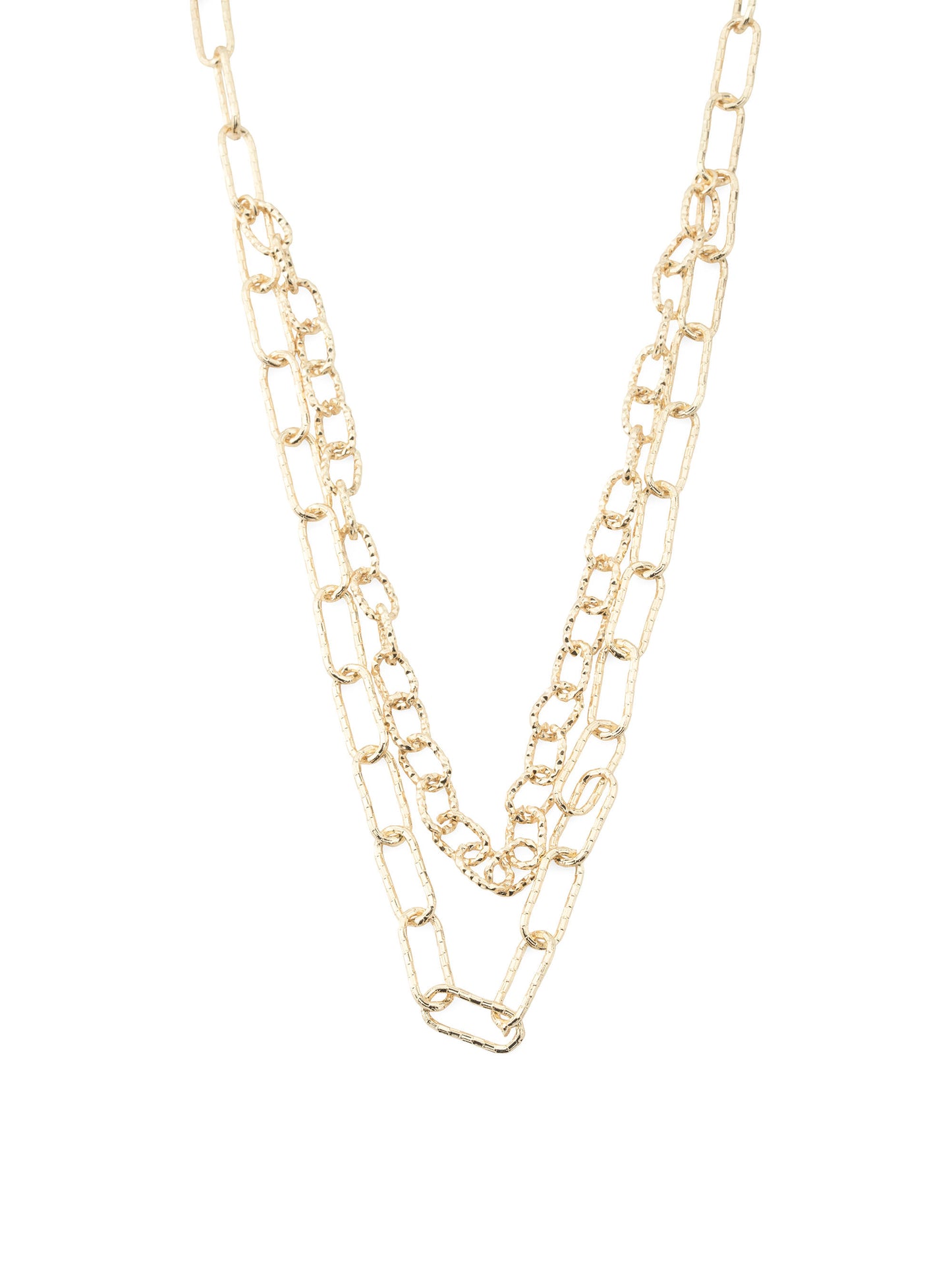 REBECCA MINKOFF Gold Link Layered Necklace