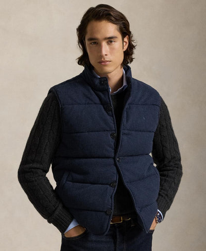 Polo Ralph Lauren Kişi Şəbəkə Naxışlı Qısa Yaxalı Jilet