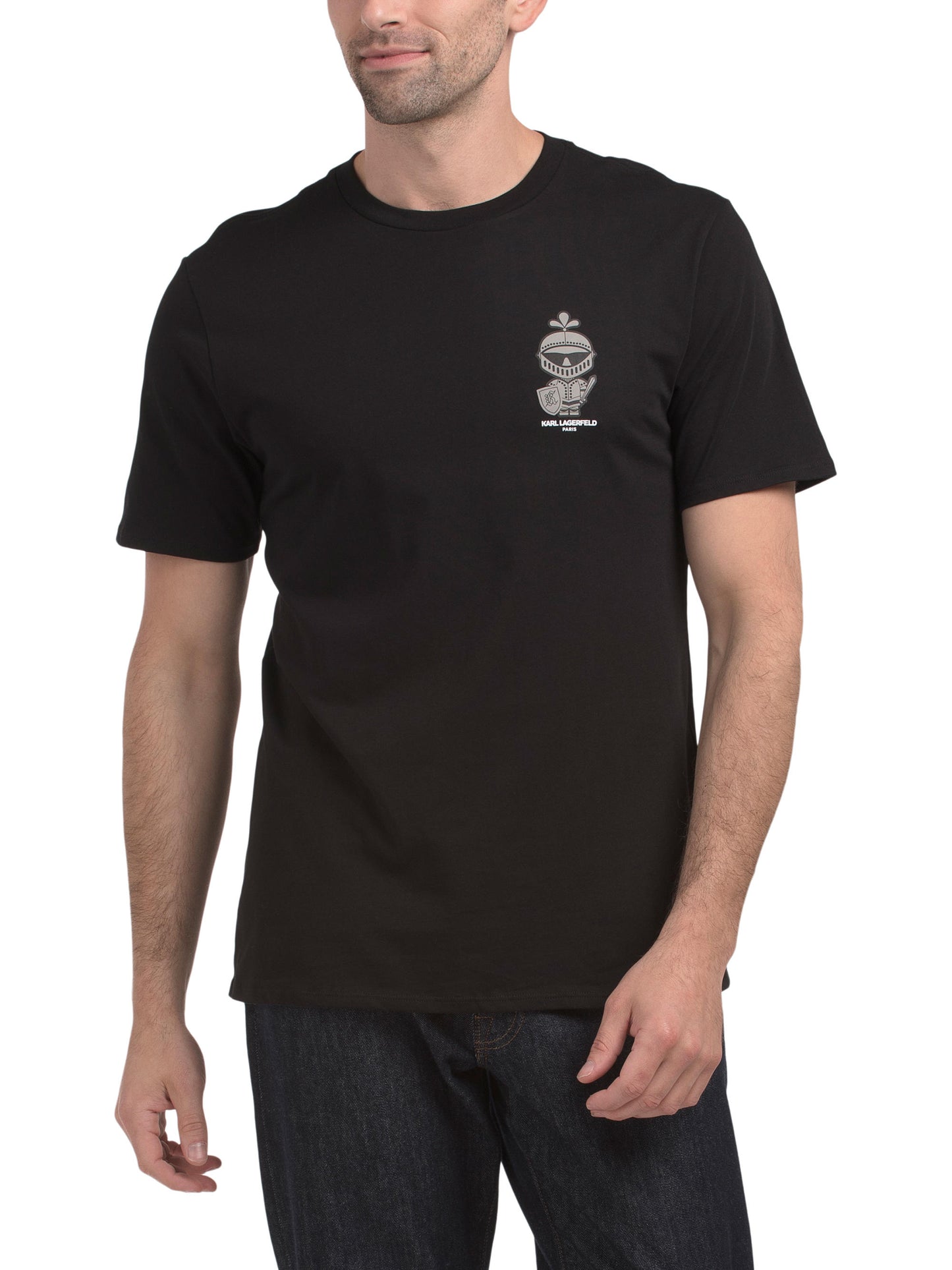 KARL LAGERFELD PARIS Small Armor Chest Logo Tee
