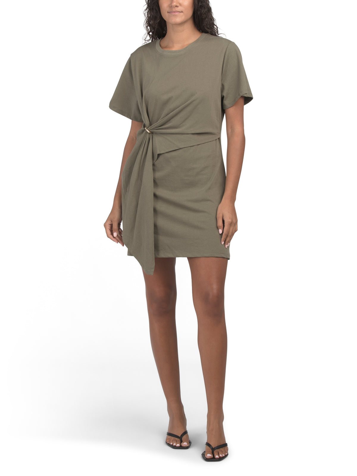 RACHEL ZOE Drape Side Ruched Mini Dress