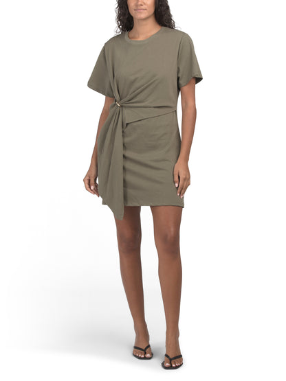 RACHEL ZOE Drape Side Ruched Mini Dress