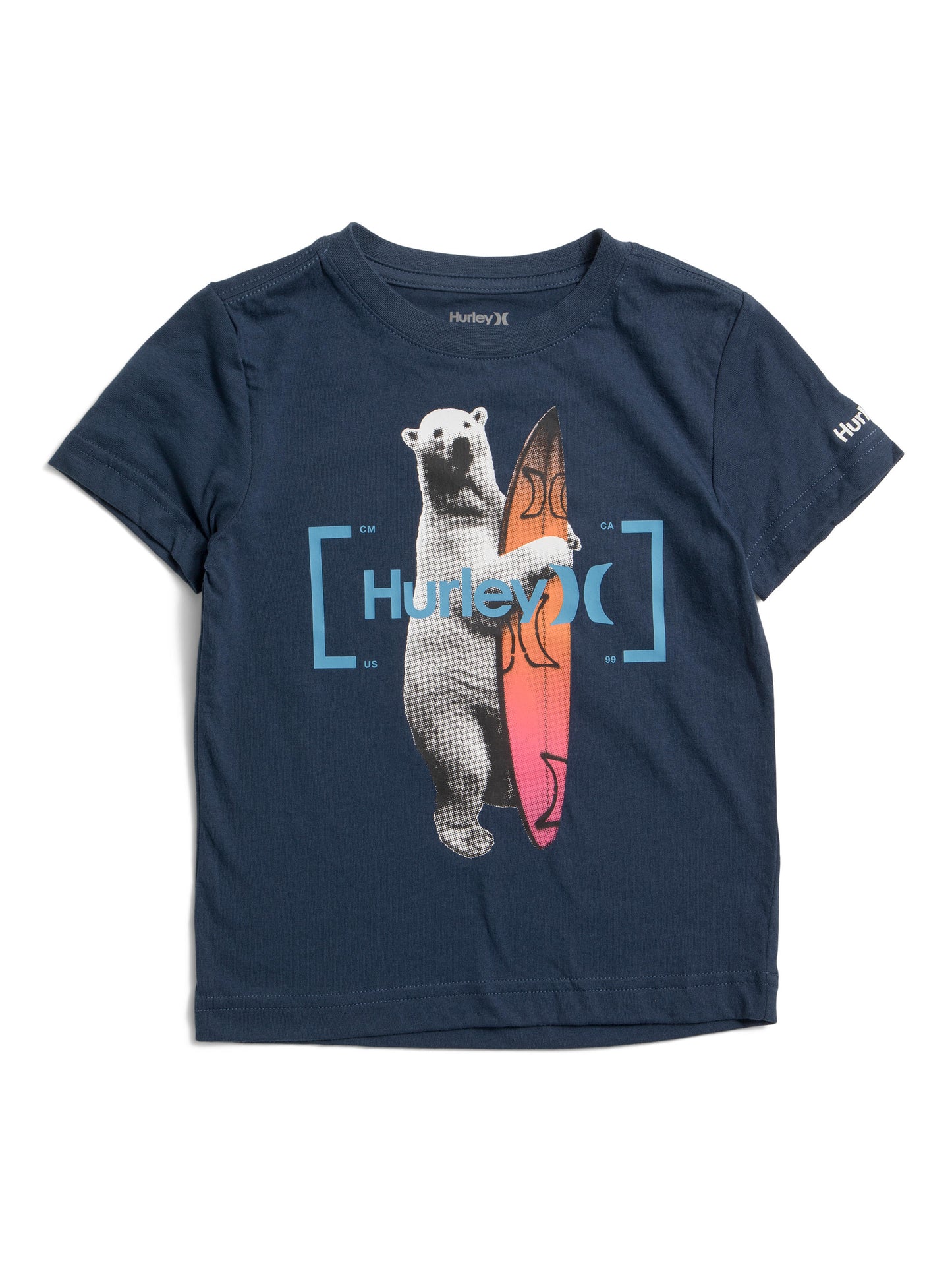 HURLEY Kiçik Oğlanlar Qütb Ayısı Sörf Qısqa Tənli Köynəyi