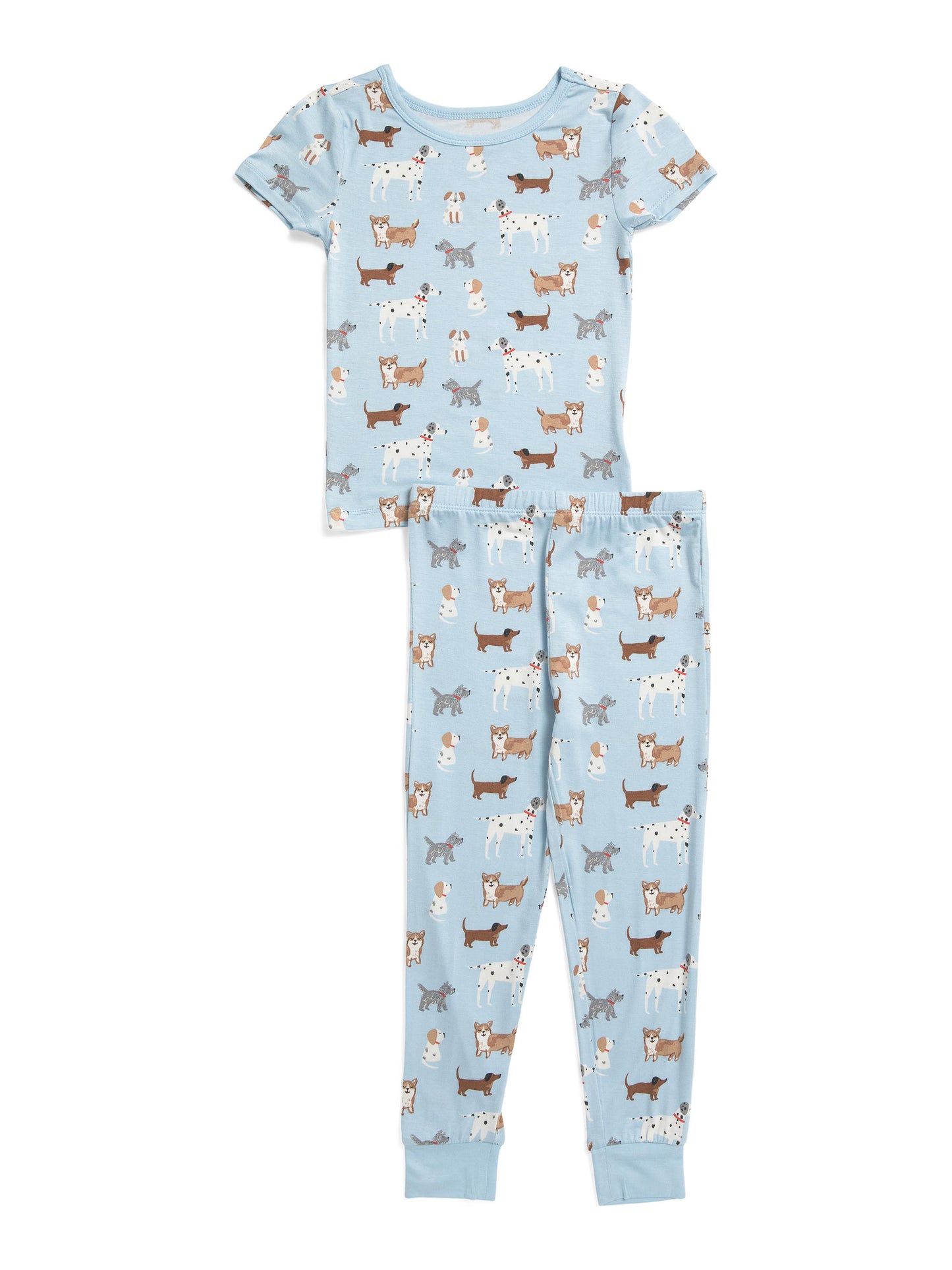 LITTLE ME Uşaq Oğlan 2 Parça Yumuşaq Köpək Naxışlı Pijama Dəsti