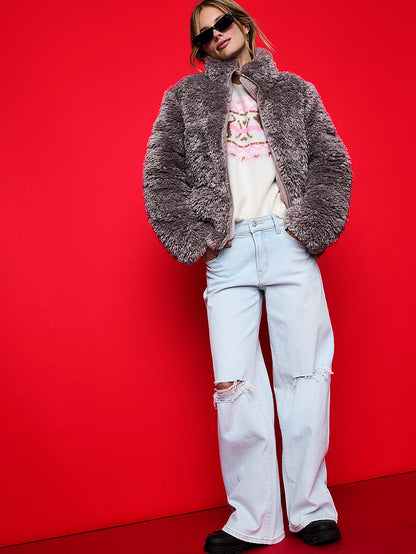 PINK Teddy Puffy Gödəkçəsi