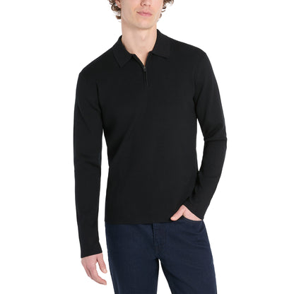 Hickey Freeman Kişi Sviter Polo, Qara, Large